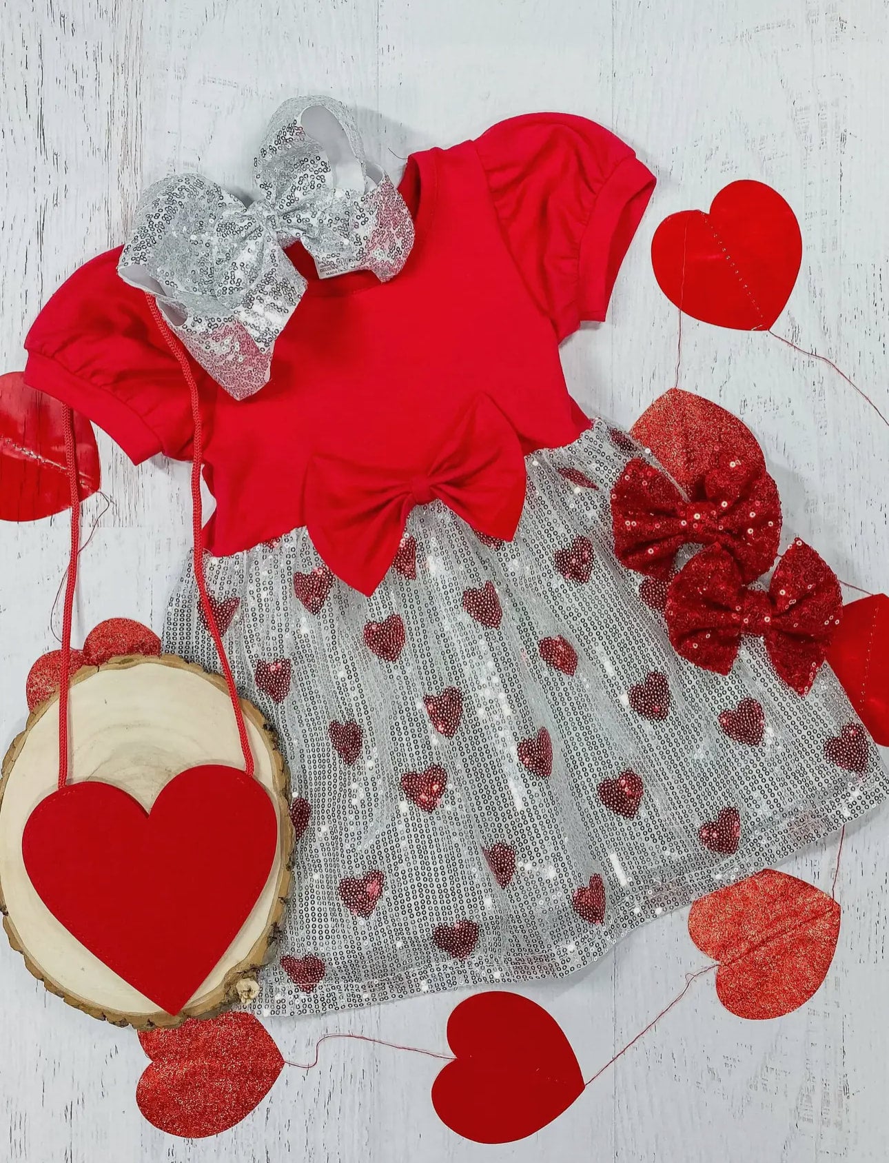 Sequin hearts hotsell red dress